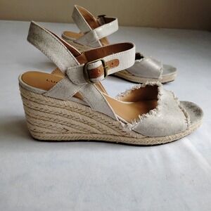 Lucky Brand Sandals 9.5 Mindra‎ Espadrille Wedge Beach Boho Resort